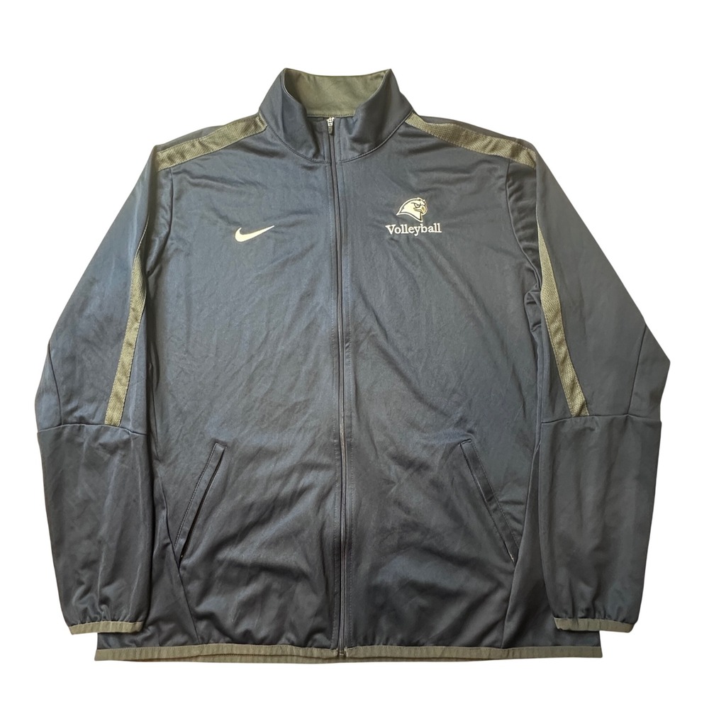 Nike Track Jacket‎ Mens 2XL Navy Blue Dry-Fit Volleyball Full Zip 836119-418